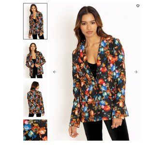 VAN DAEL FLOWERS BLAZER - LIMITED - Size 12 - Blackmilk